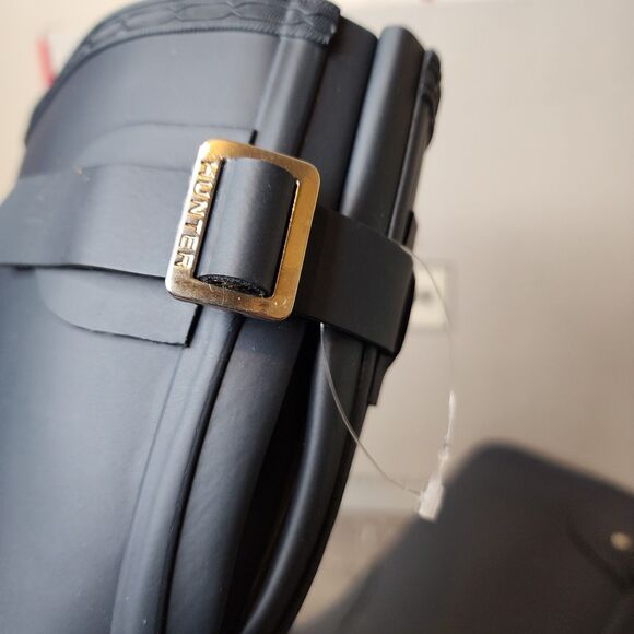 Hunter Original Short Boots Waterproof Rain Navy Blue Womens Size 8 WFS1013RMA - Picture 5 of 11